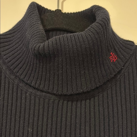 Lauren Ralph Lauren Y2K Navy Blue  Turtleneck Sweater - L - Picture 3 of 6